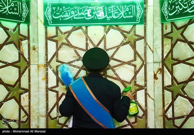 گزارش تصویری|آیین غباروبی مسجد مقدس جمکران در آستانه ماه رمضان 