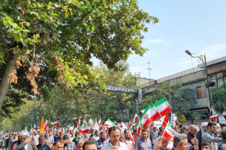 راهپیمایی مردم مازندران علیه آشوبگران و اغتشاشگران + فیلم