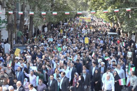 تصاویر راهپیمایی ۱۳ آبان در شهرهای مختلف استان مازندران