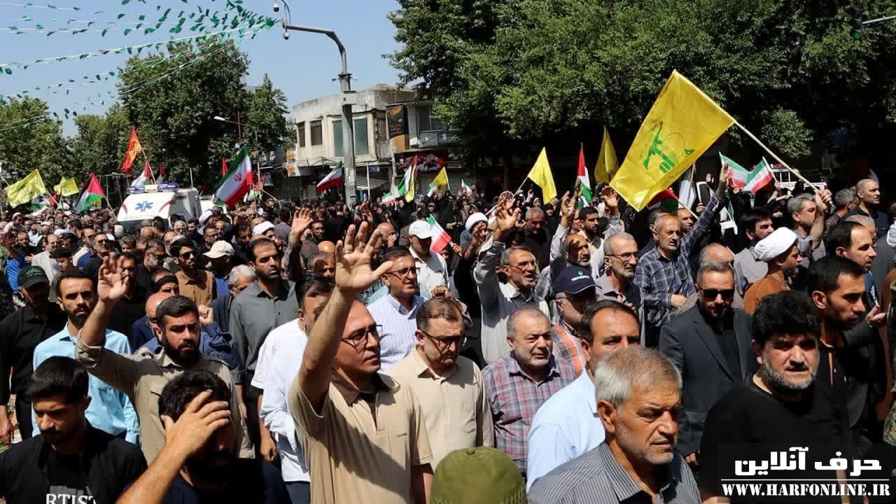 تصویری/ تشییع پیکر 5 شهید ساروی حملات رژیم صهیونیستی