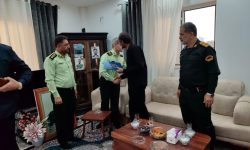 دیدار فرمانده انتظامی استان مازندران با خانواده شهید مدافع وطن امیرحسین نصیری در فریدونکنار